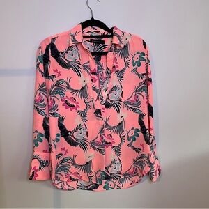 Banana Republic Pink Floral Button Down Shirt XXS